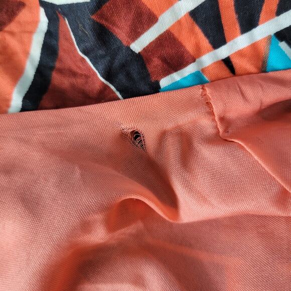 Dopamine Mid Century Mod Pink 60s Psychedelic Long Coat Handmade Teal - Picture 13 of 16